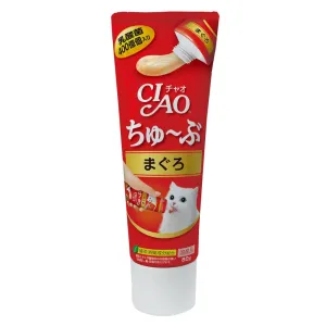 2 FOR $15: Ciao Churu Tube Tuna Maguro Grain-Free Liquid Cat Treat 80g