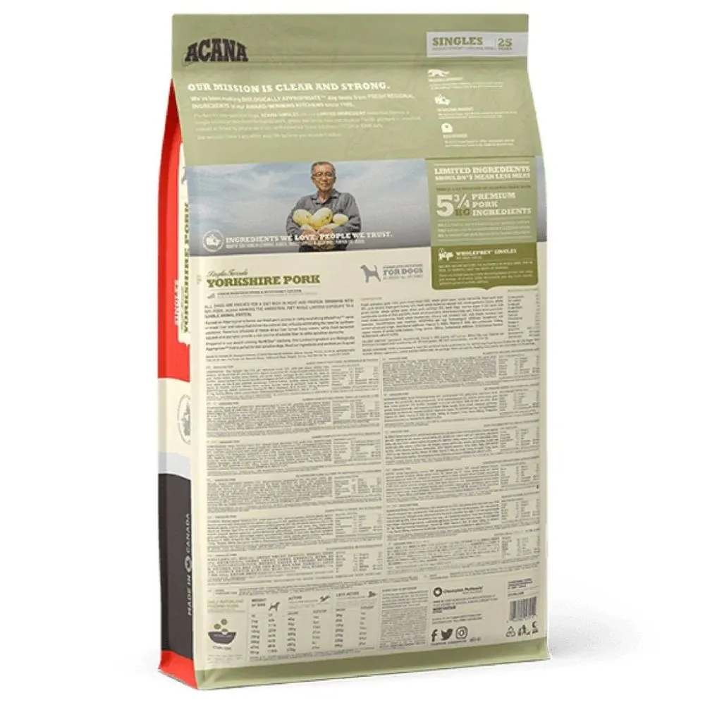 Acana 11.4kg Yorkshire Pork Dry Dog Food