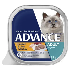 Advance Chicken and Liver Medley Adult Cat Wet Food 85g