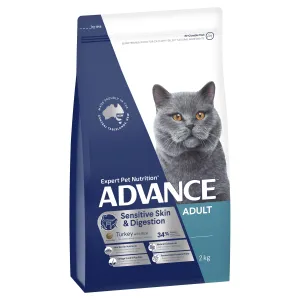 Advance Turkey and Rice Sensitive Skin and Digestion Adult Cat 2kg