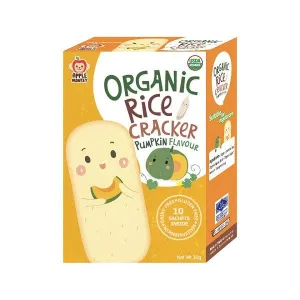 Apple Monkey Organic Rice Crackers - Pumpkin