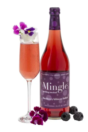 Blackberry Hibiscus Bellini Mingle Mocktail