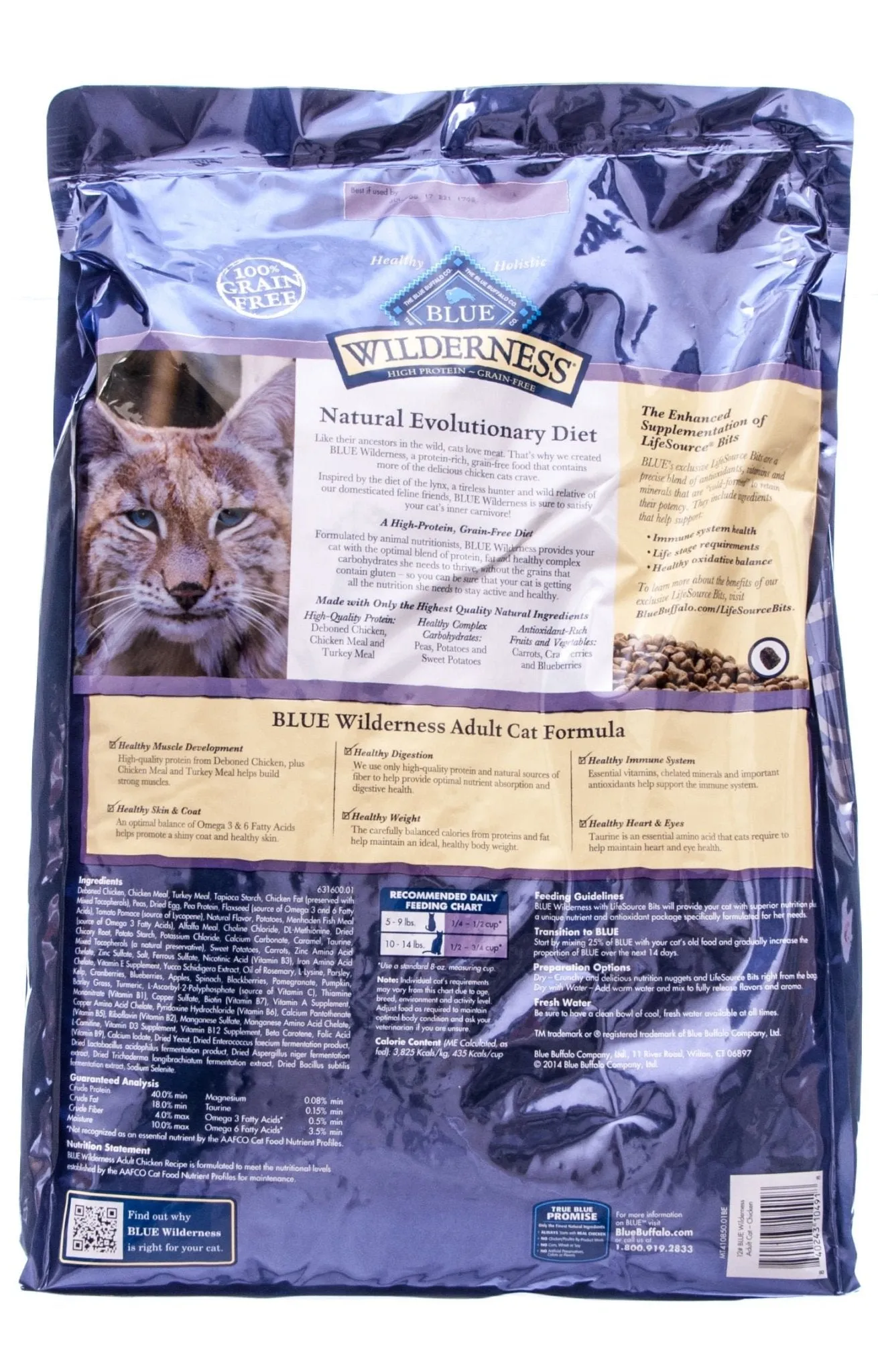 Blue Wilderness (Grain-Free) Adult Cat Food, Chicken, 12 lb