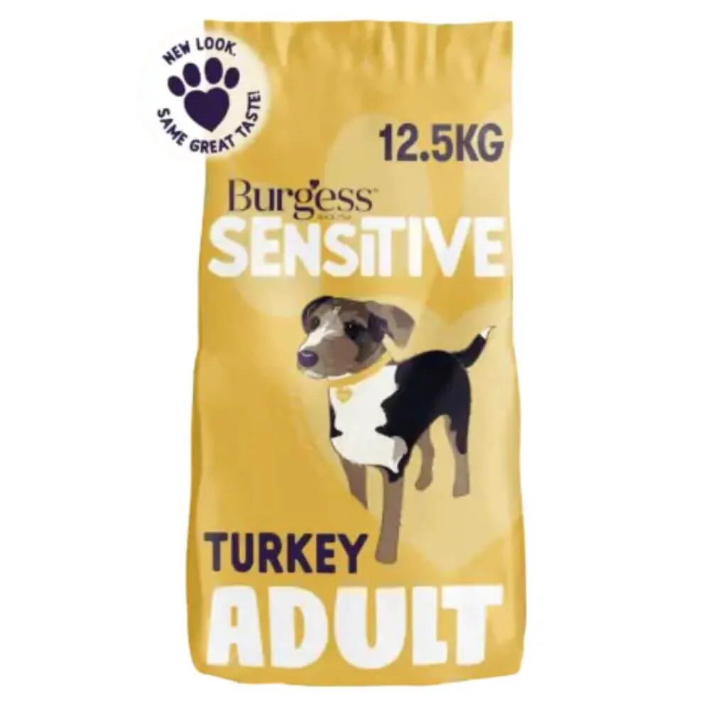 Burgess Sensitive Adult Dog Food Turkey 12.5kg