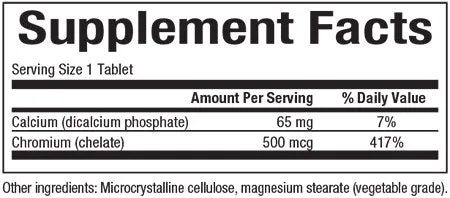 Chromium GTF Chelate 500 mcg, 90 tab