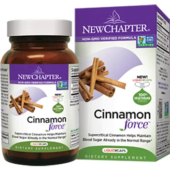 Cinnamon Force 30 liquid vegcaps by New Chapter