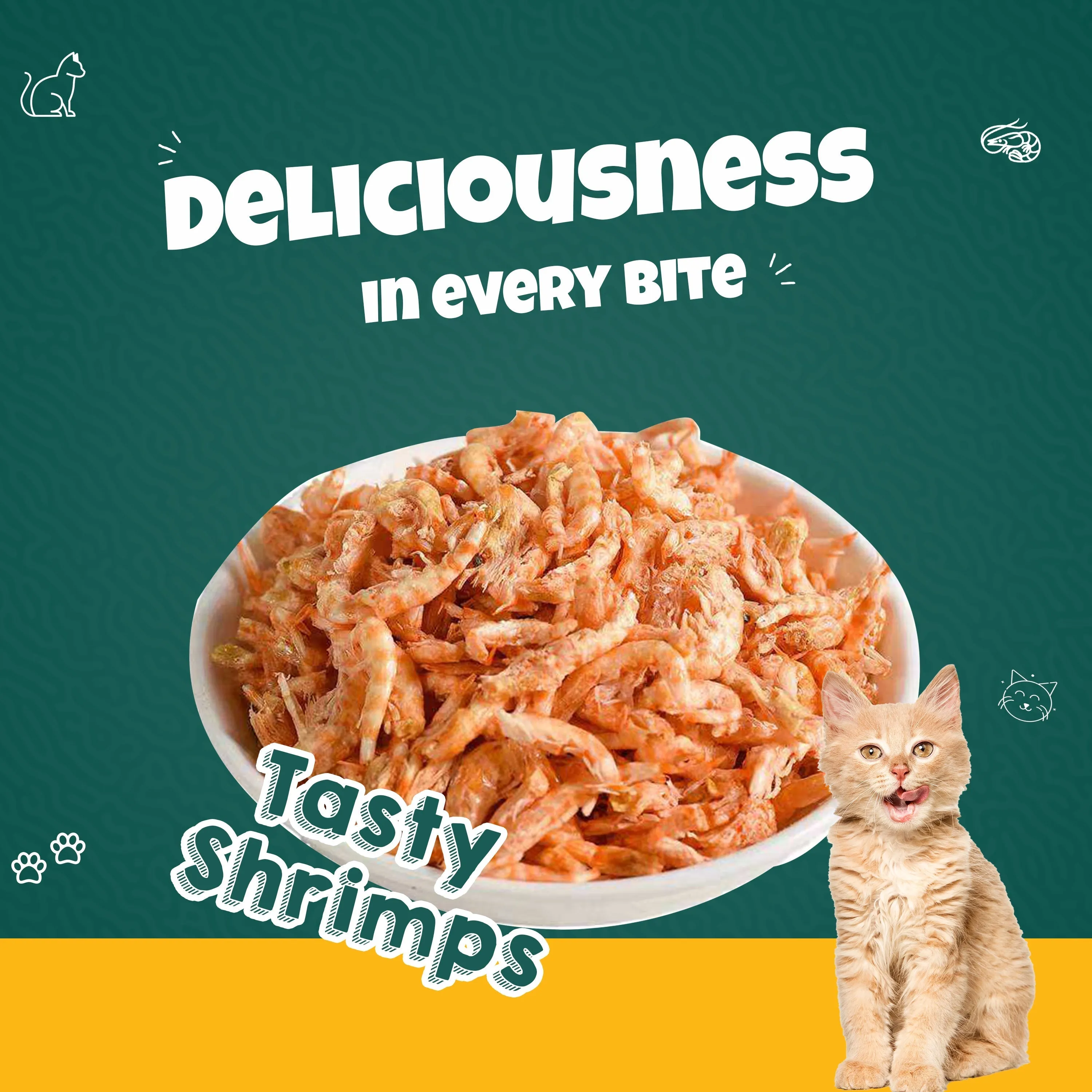 Combo Of Freeze Dried Shrimp   Fish Bits Treats for Cats and Kittens