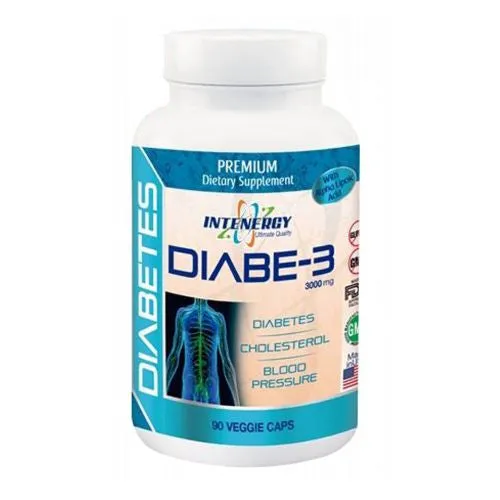 Optimized Diabe-3 Formula - 60 Vegetarian Capsules from Intenergy