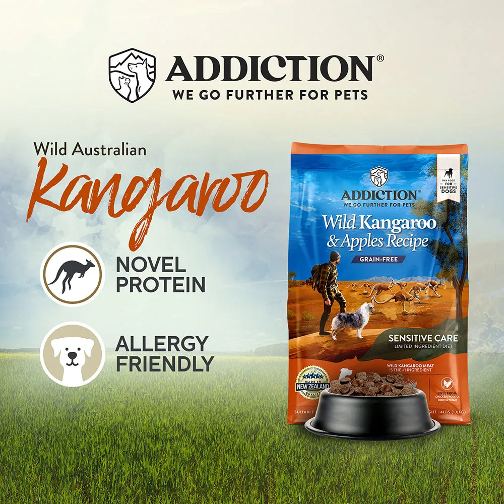 *DONATION TO MCDS* Addiction Dog Grain-Free Wild Kangaroo & Apples 20lb