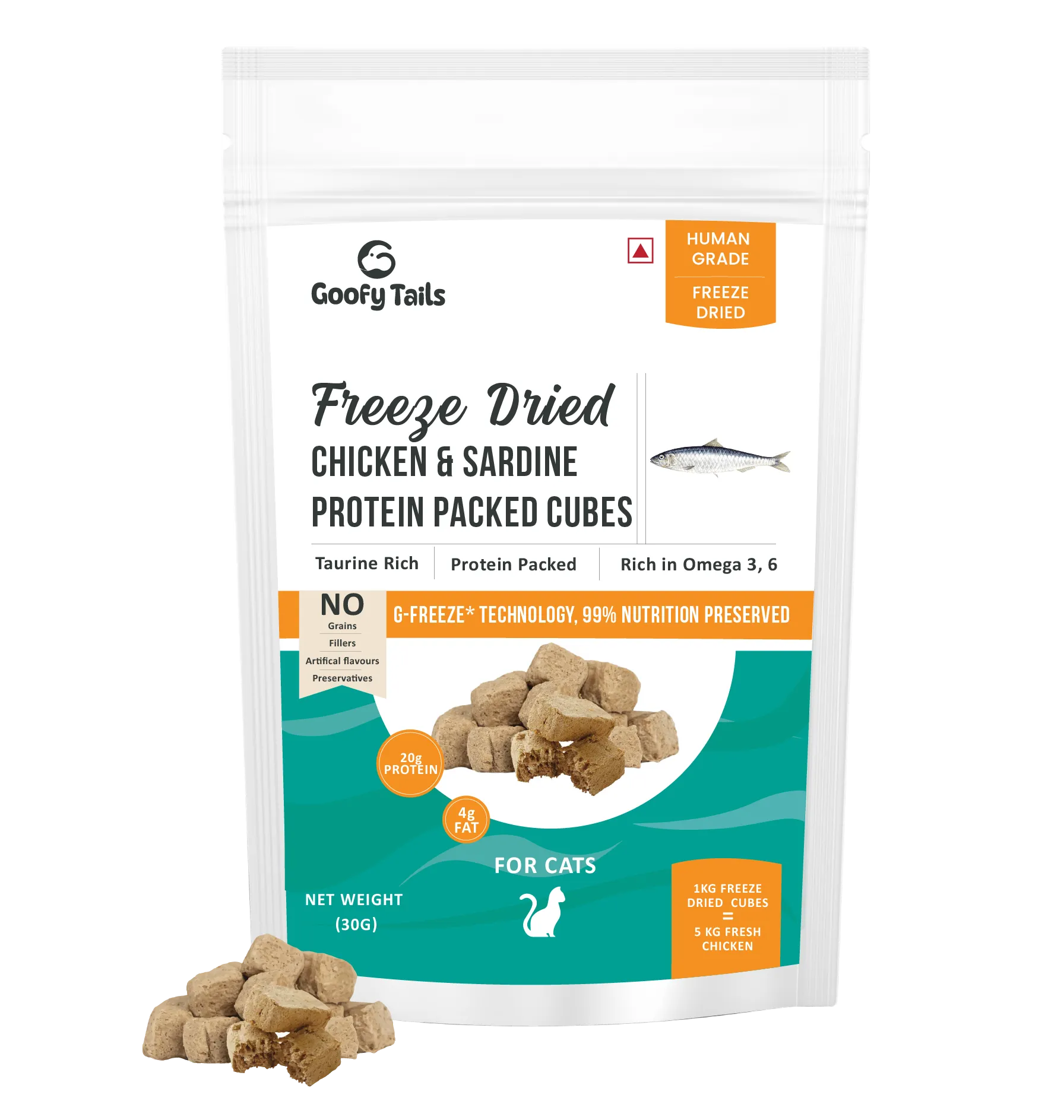 Freeze Dried Shrimp   Chicken & Sardine   Tuna Chunks  Treat Combo for Cats and Kittens