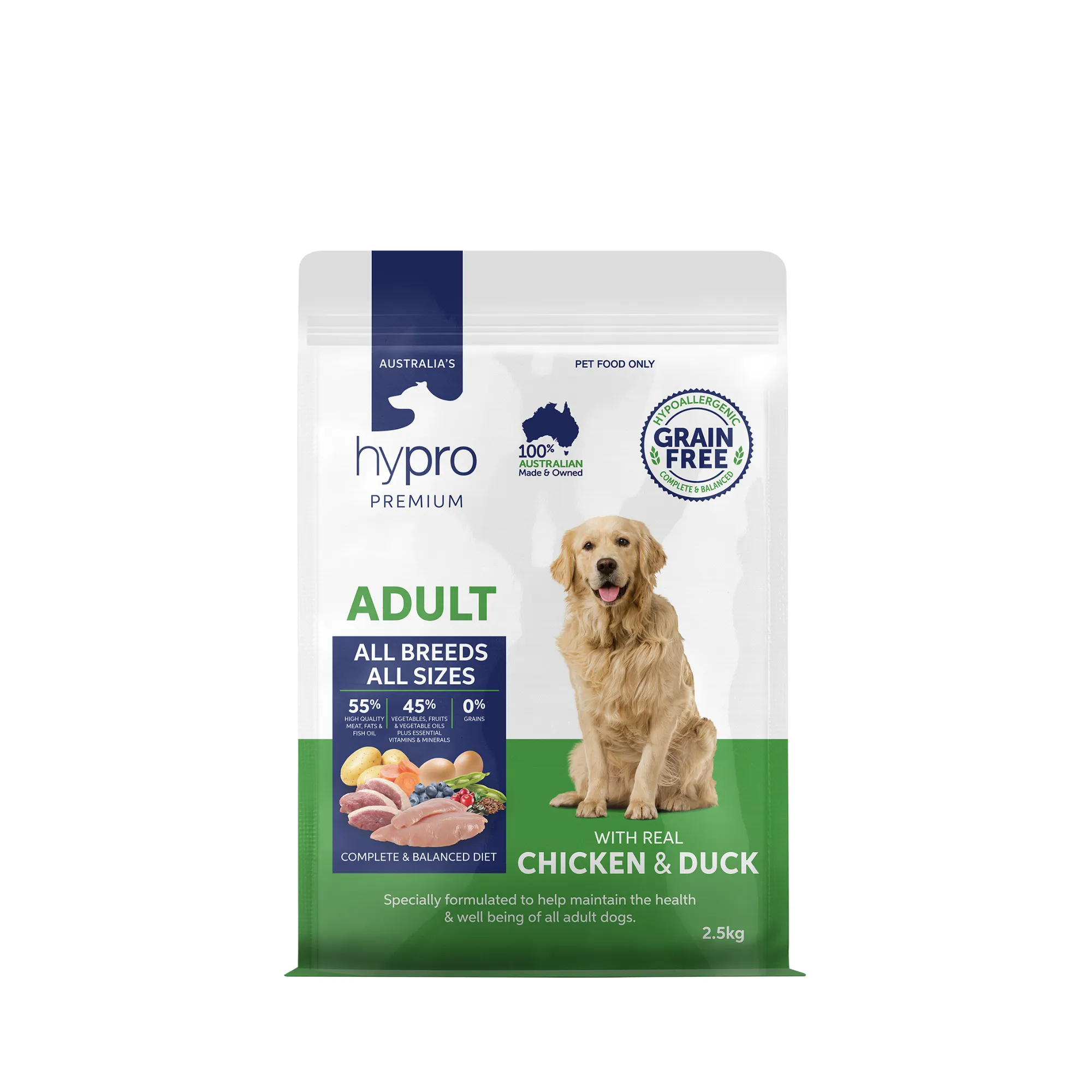 Hypro Premium Grain Free Adult Chicken & Duck Dry Dog Food