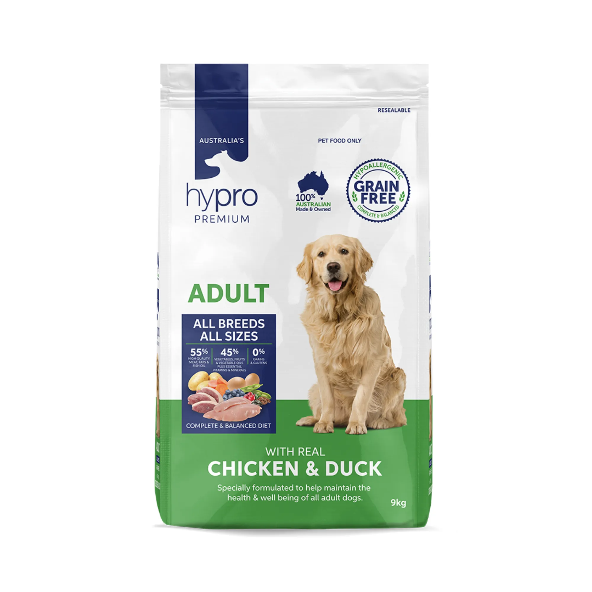 Hypro Premium Grain Free Adult Chicken & Duck Dry Dog Food