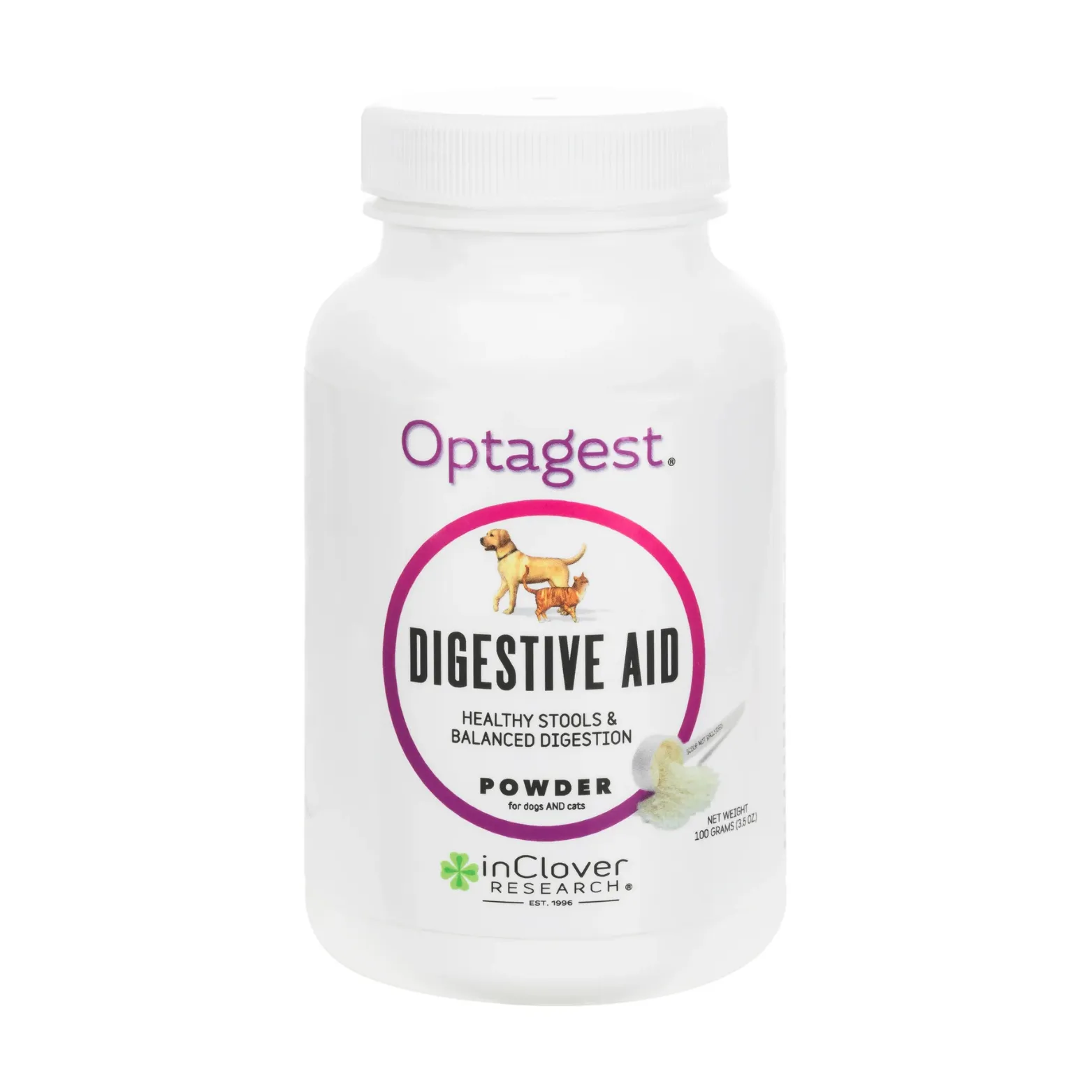 InClover Optagest Plant Based Prebiotics & Digestive Enzymes for Dogs & Cats