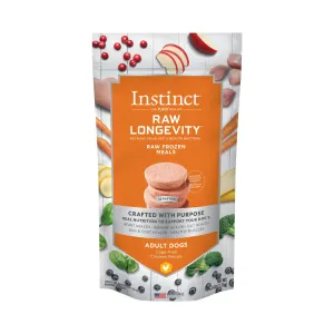 Instinct Raw Longevity Frozen Patties Cage-Free Chicken Dog Food