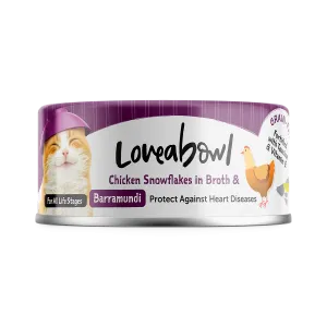 Loveabowl Cat Wet Food Chicken Snowflakes & Barramundi in Broth 70g