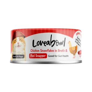 Loveabowl Cat Wet Food Chicken Snowflakes & Red Snapper in Broth 70g