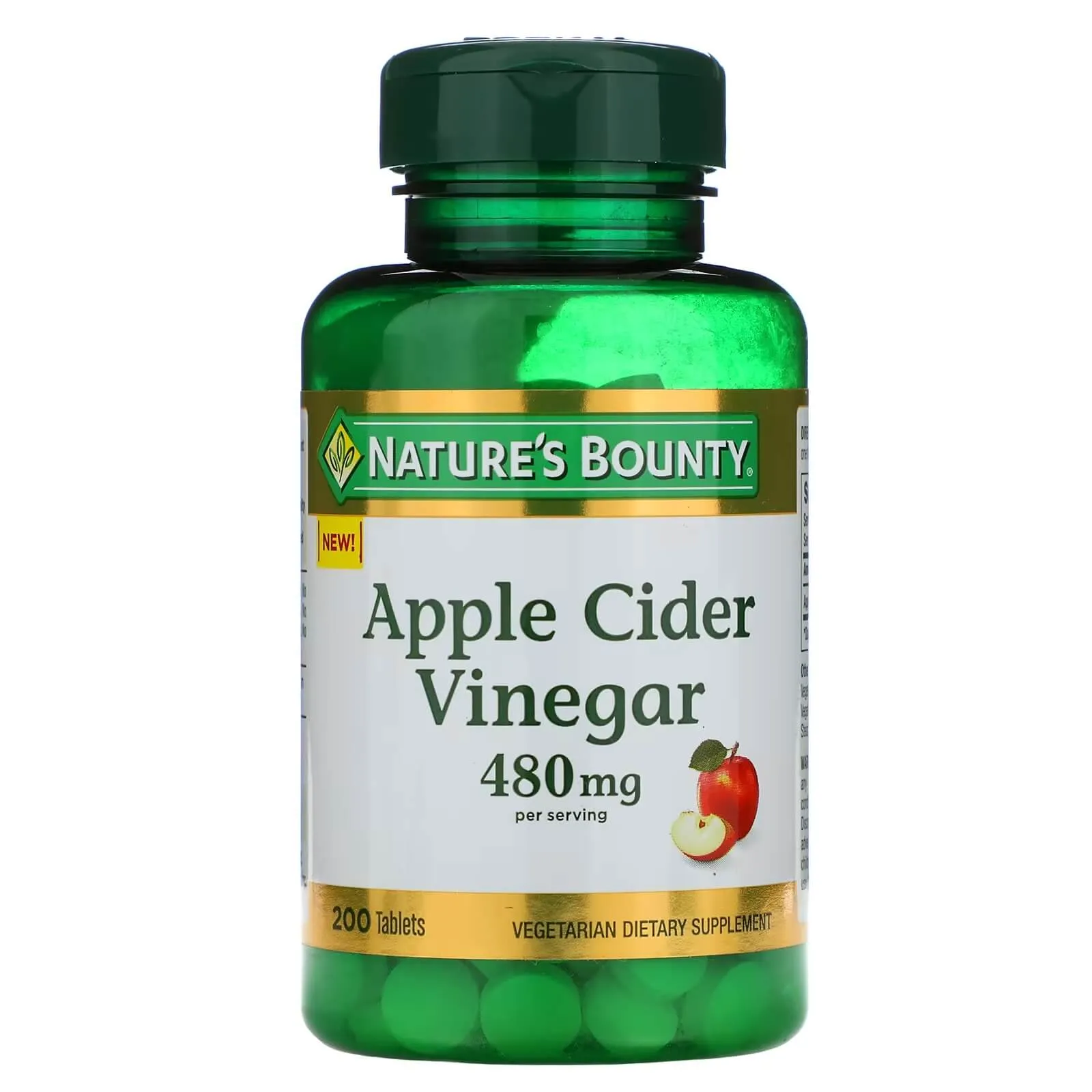 Nature's Bounty Apple Cider Vinegar 240 mg, 200 tablets