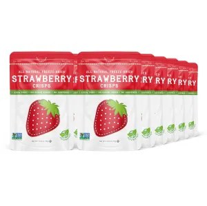 Nature’s Turn Freeze-Dried Fruit Snacks, Strawberry Crisps - Pack of 12 (0.53 oz Each)