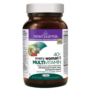 New Chapter Every Woman II 40 , Women's Multivitamin Fermented with Probiotics   B Vitamins   Vitamin D3   Organic Non-GMO Ingredients - 96 Tablets