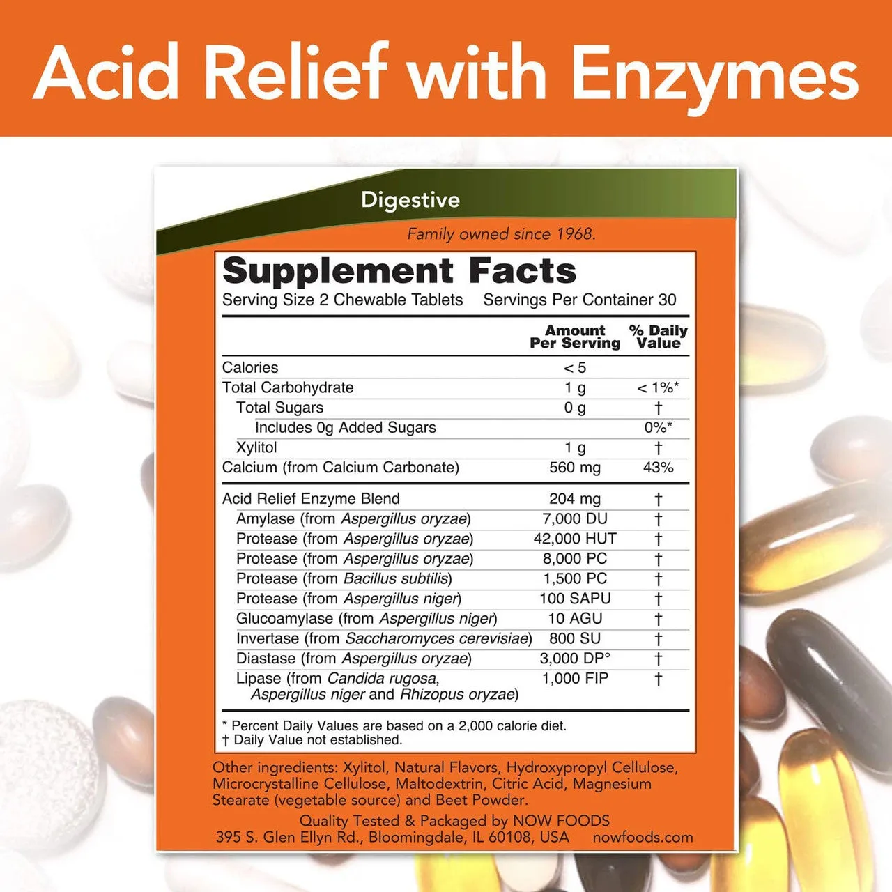 Now Acid Relief with Enzymes