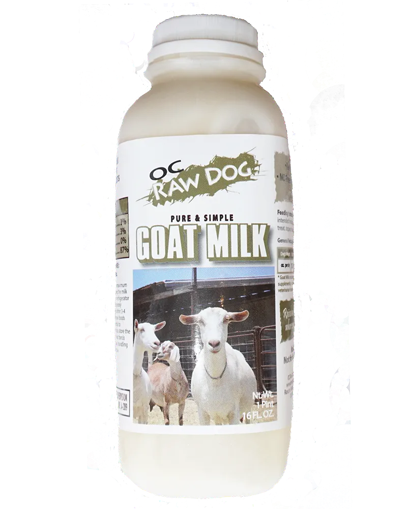 OC Raw Frozen Goat Milk for Dogs & Cats 32oz