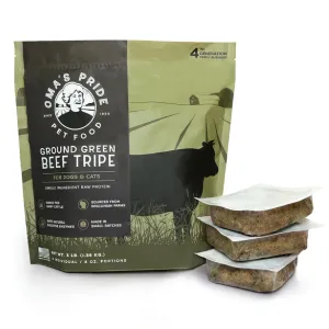 Oma's Pride Ground Green Beef Tripe Raw Frozen Dog / Cat Food