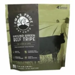 Oma's Pride Ground Green Beef Tripe Raw Frozen Dog / Cat Food