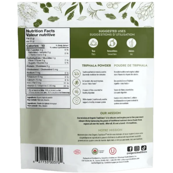 Organic Traditions Organic Triphala Powder 200g