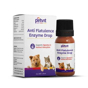 Petvit Anti Flatulence Enzyme Drop for Dogs and Cats