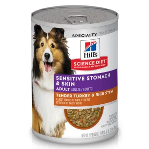 Science Diet Sensitive Stomach & Skin Adult Wet Dog Food Turkey & Rice