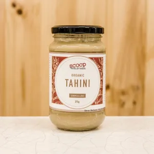 scoop organic tahini unhulled 375g