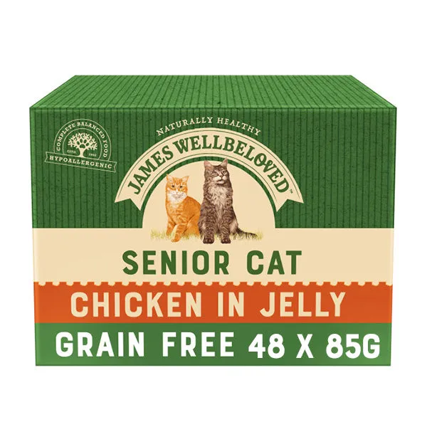 Senior Chicken in Jelly Grain Free Wet Cat Food Pouches