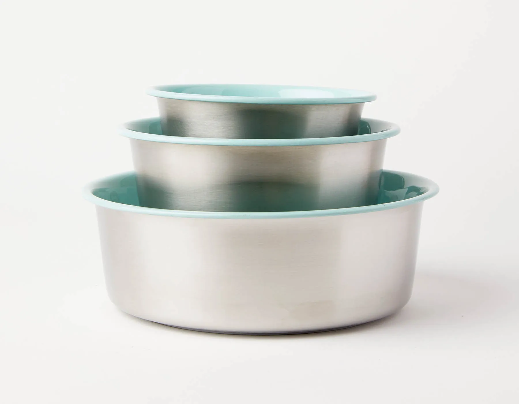 Slow Feeder Dog Bowl Teal - Anti Slip Stainless Steel