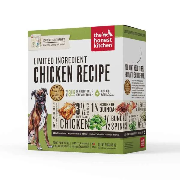 The Honest Kitchen Dog Dehydrated Limited Ingredients Chicken Recipe (Thrive) 4lb