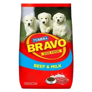 TUARNA BRAVO DOG FOOD BEEF & MILK 1300GM