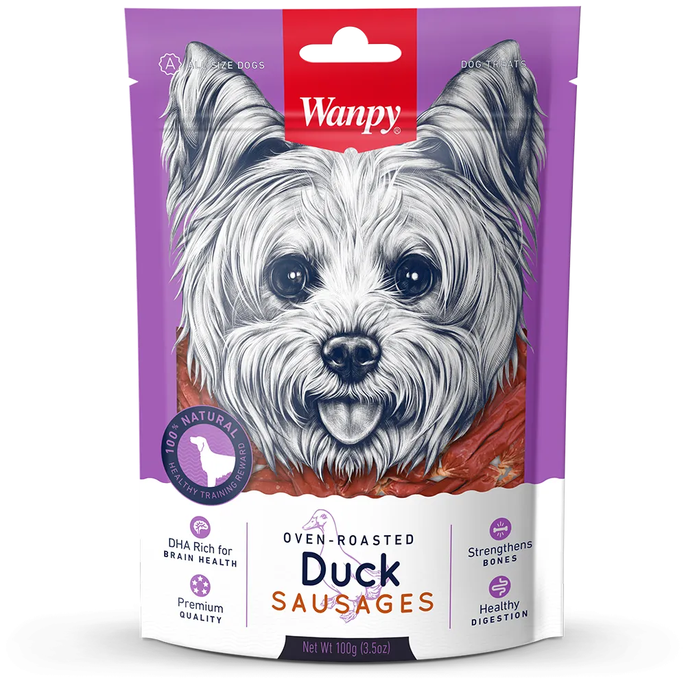 Wanpy Dog Oven-Roasted Duck Sausages 100g