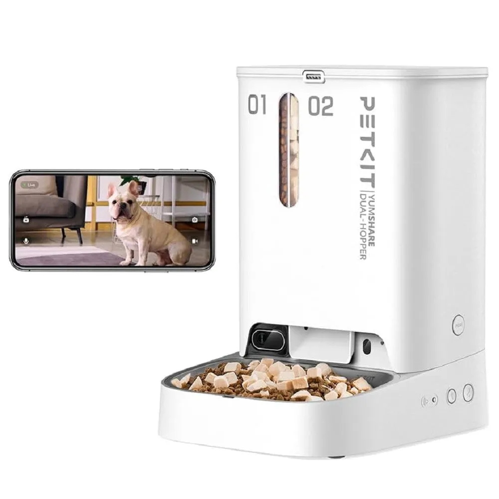 YumShare Gemini Smart Pet Feeder with Camera