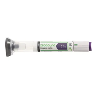 Zepbound Tirzepatide Injection Prefilled Syringes 5 mg/0.5 mL Pen-Style (4-Pack) **Refrigeration Required** (RX)